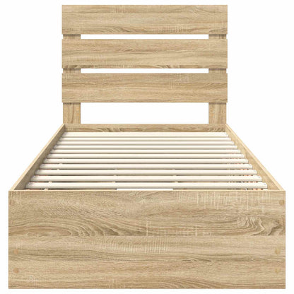Struttura del letto con cassetto Rovere Sonoma 75 x 190 cm | homemem39