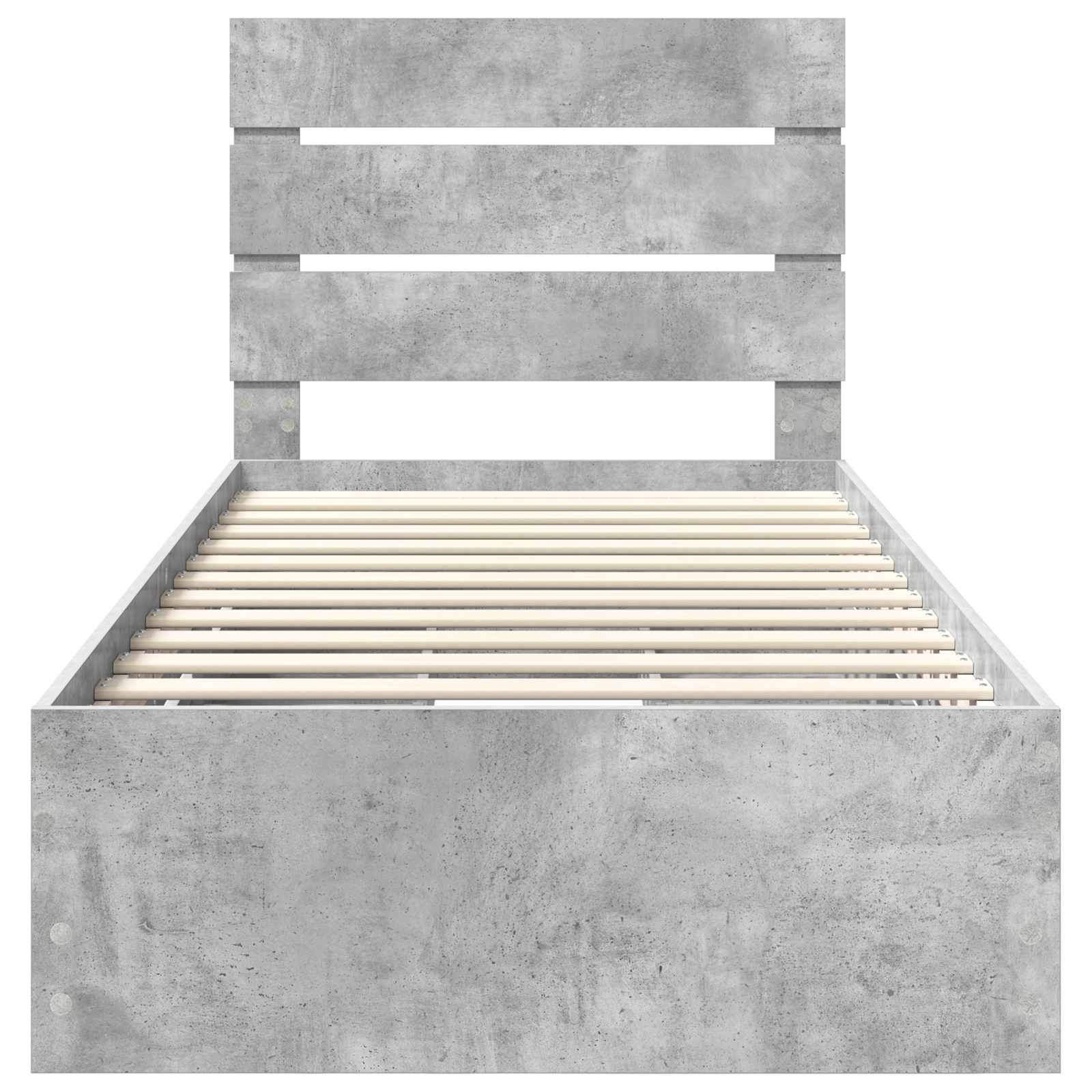 Struttura del letto con cassetto Grigio cemento 75 x 190 cm | homemem39
