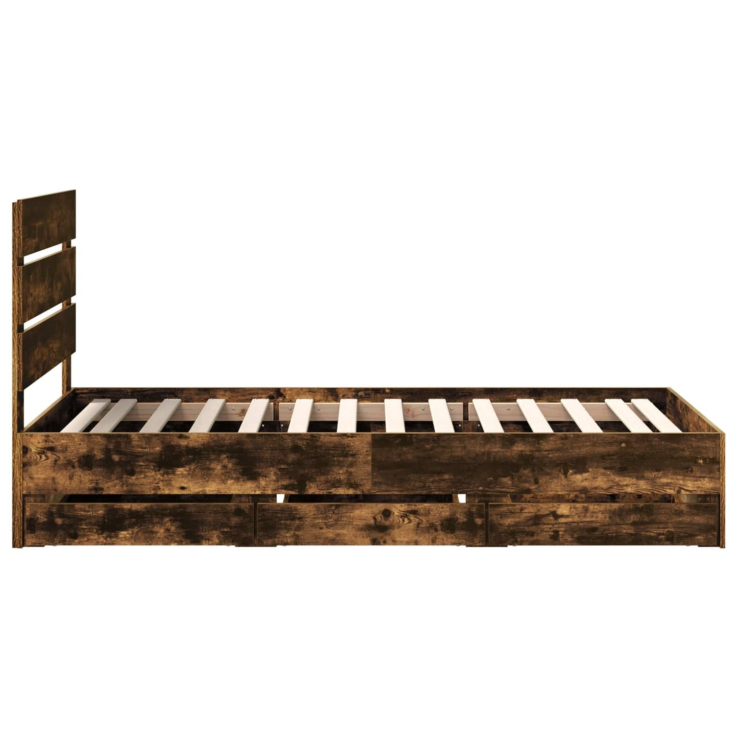 Struttura del letto con cassetto Rovere fumé 75 x 190 cm | homemem39