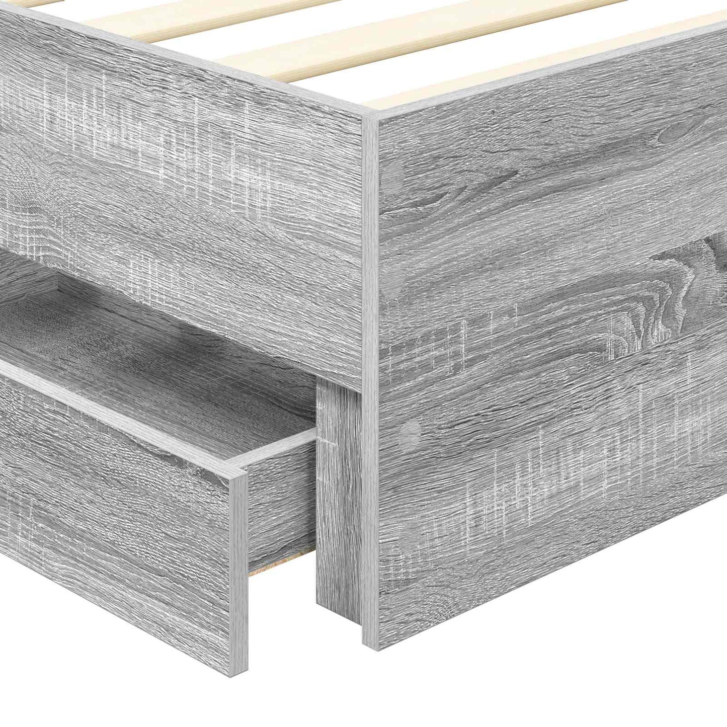 Struttura del letto con cassetto Grigio Sonoma 75 x 190 cm