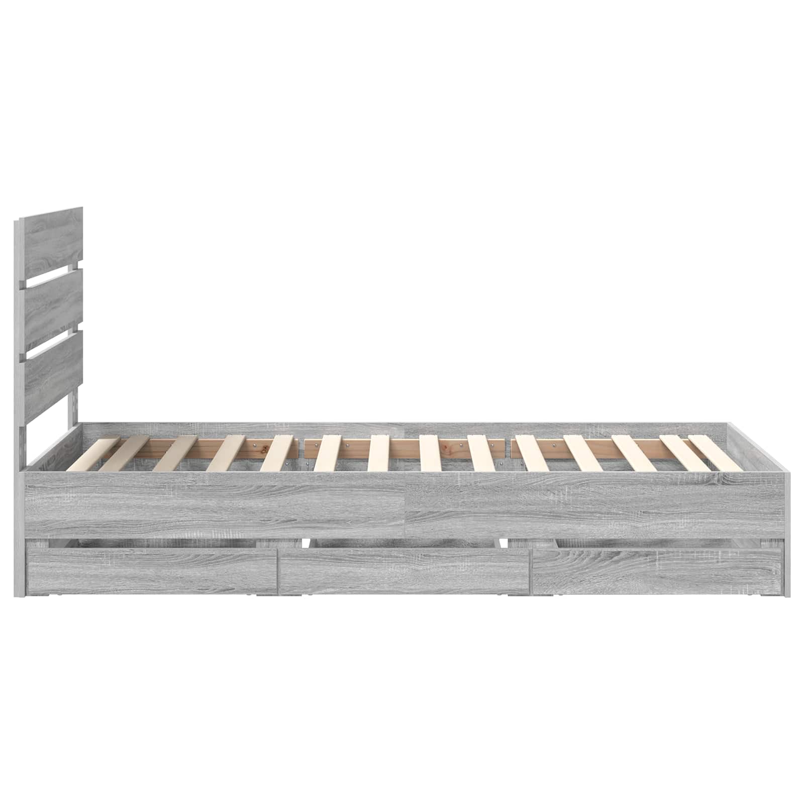 Struttura del letto con cassetto Grigio Sonoma 75 x 190 cm | homemem39