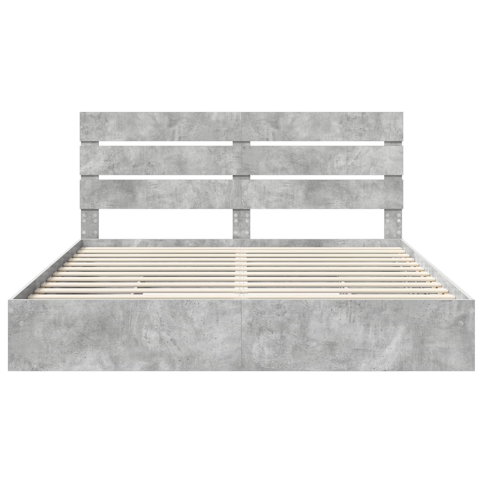 Letto con Contenitore con testiera Grigio cemento 200 x 200 cm | homemem39