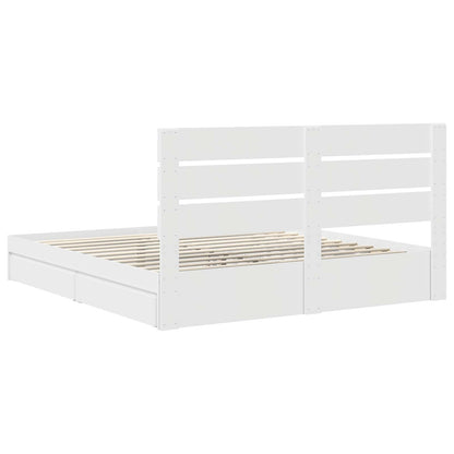 Letto con Contenitore Bianco 180 x 200 cm Legno multistrato | homemem39