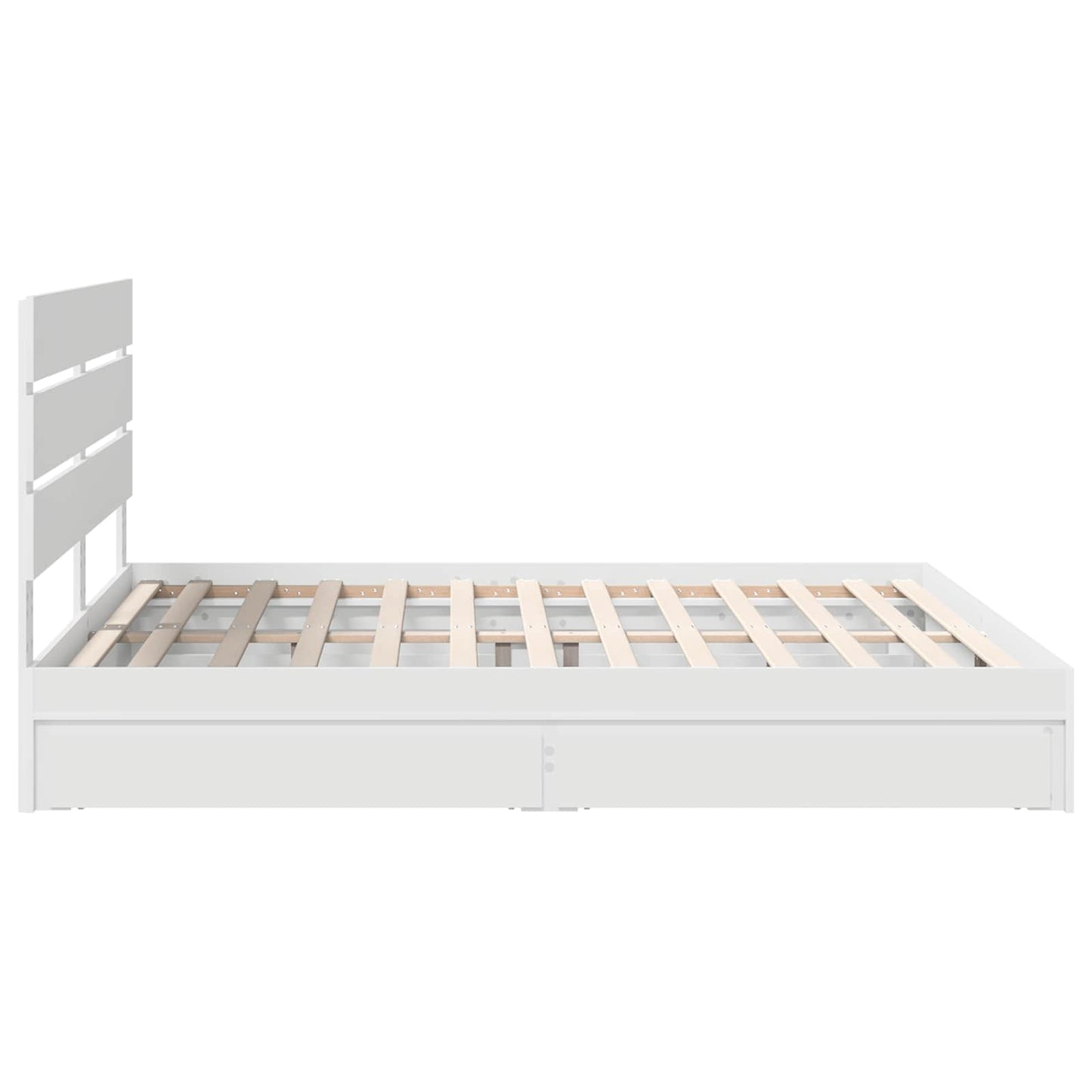 Letto con Contenitore Bianco 180 x 200 cm Legno multistrato | homemem39