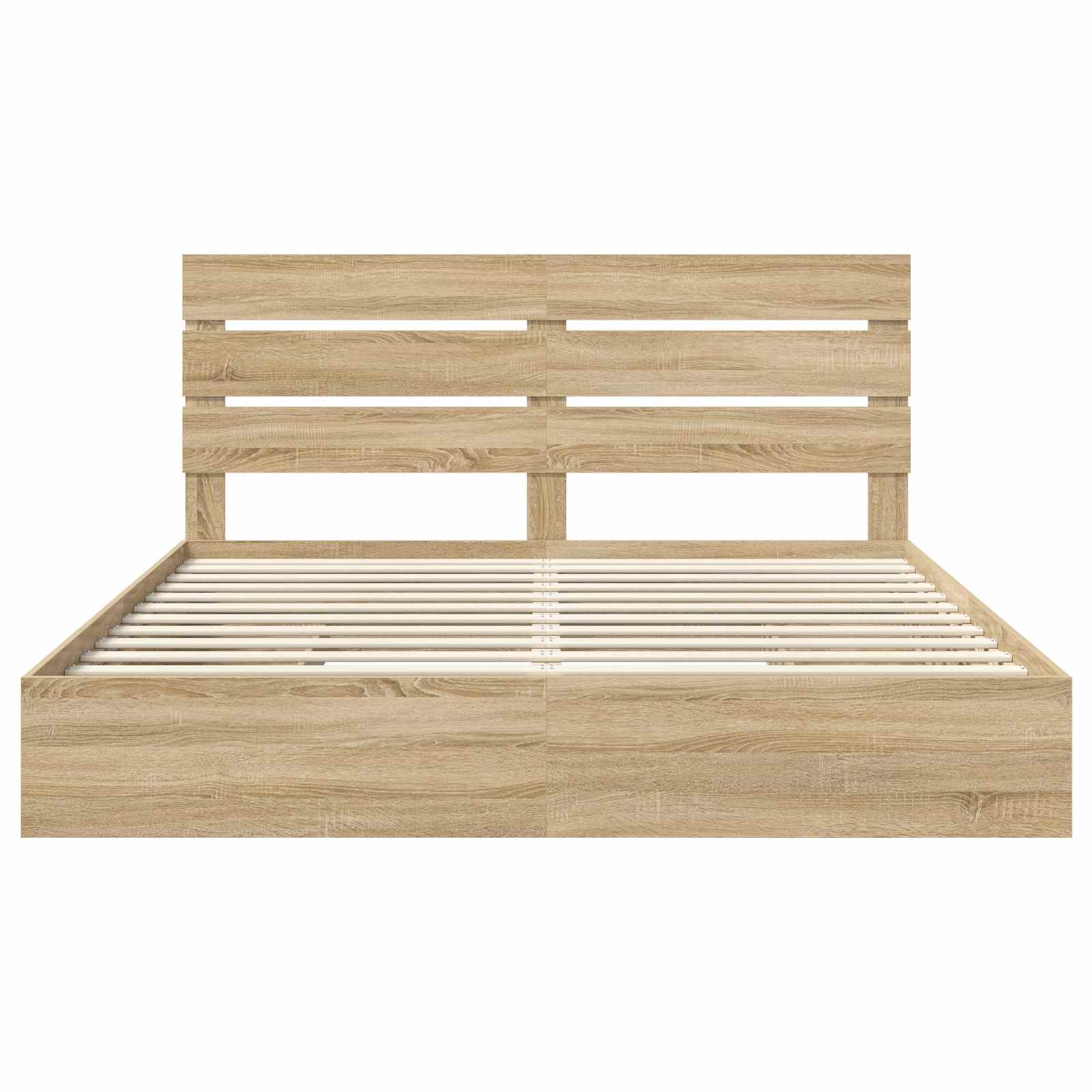 Letto con Contenitore con testiera Rovere Sonoma 180 x 200 cm | homemem39