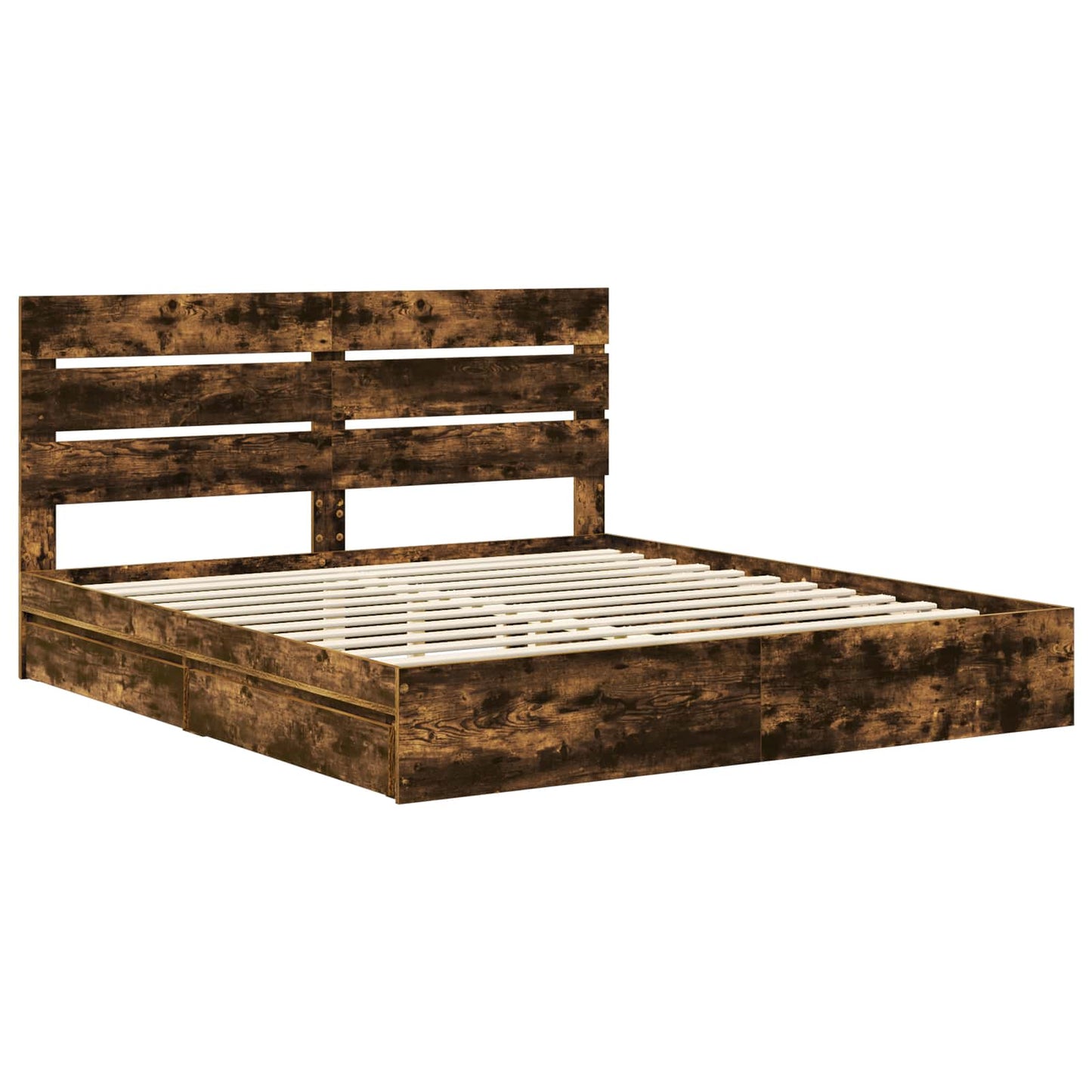 Letto con Contenitore con testiera Rovere fumé 180 x 200 cm | homemem39