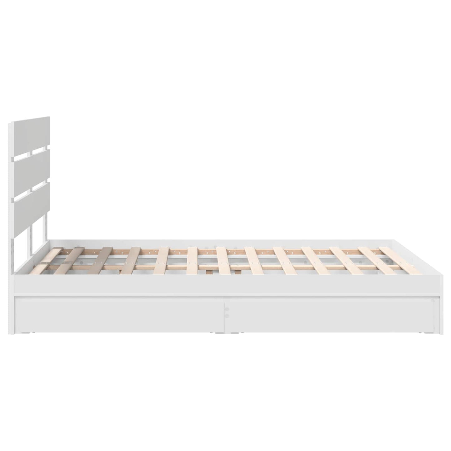 Letto con Contenitore Bianco 160 x 200 cm Legno multistrato | homemem39