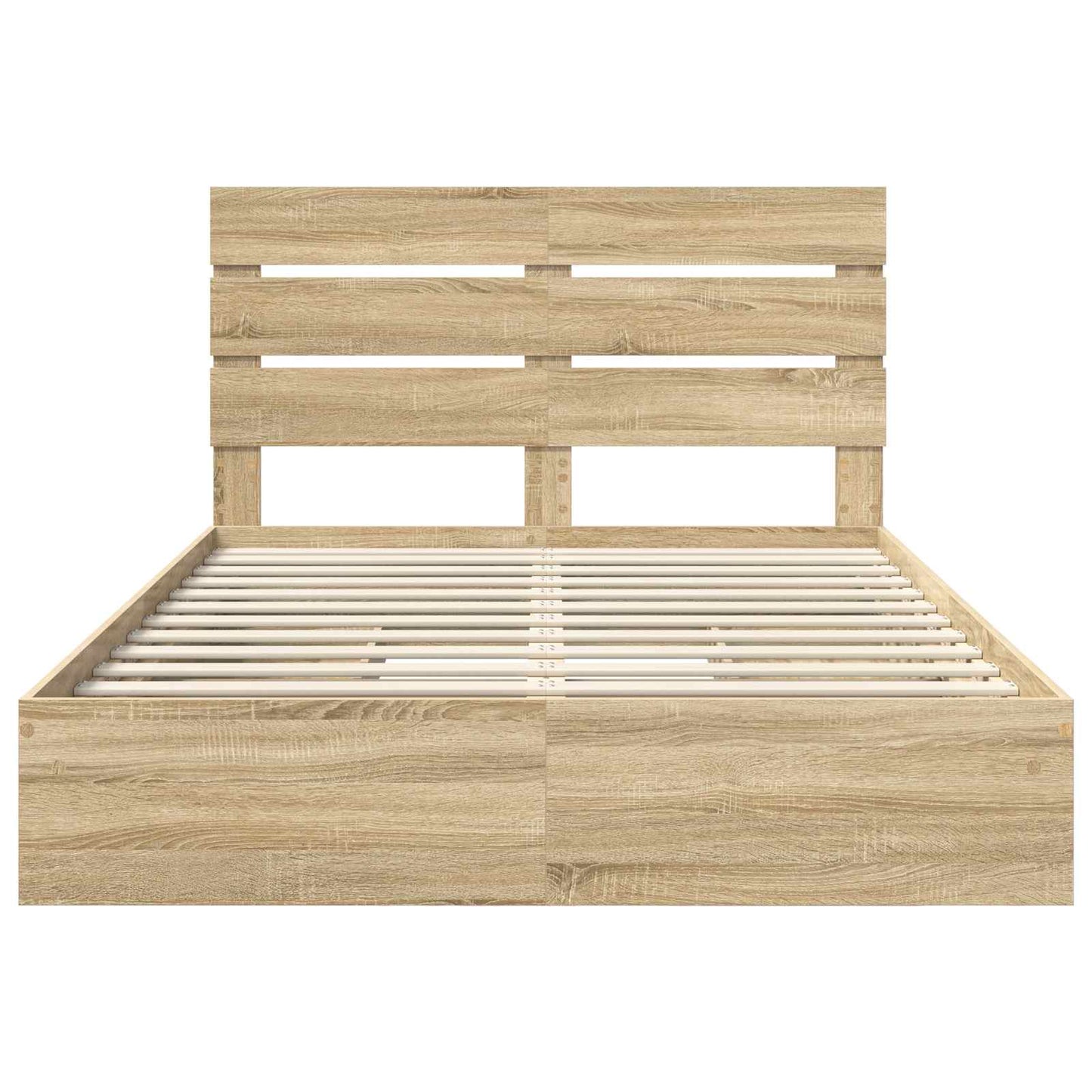 Letto con Contenitore con testiera Rovere Sonoma 160 x 200 cm | homemem39