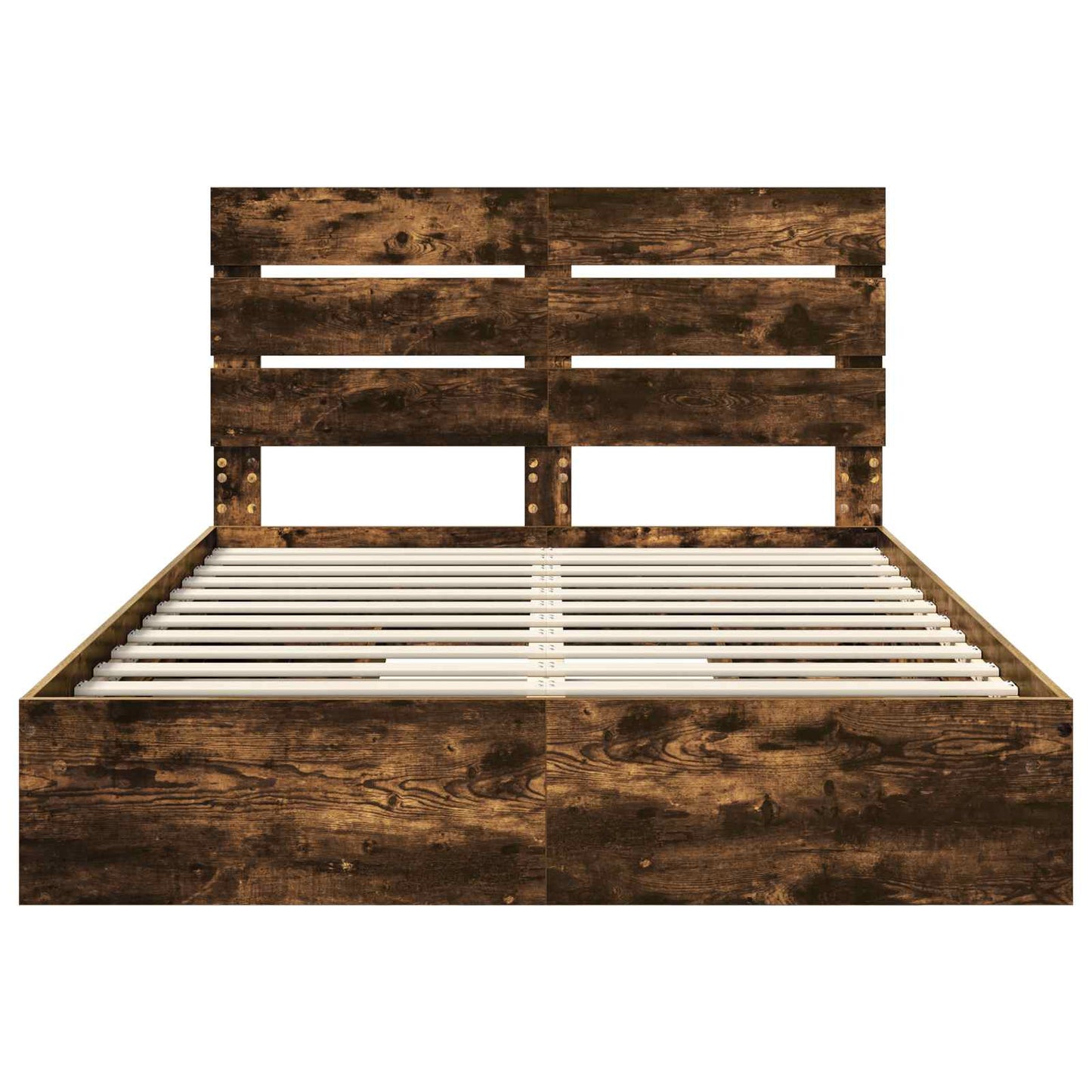 Letto con Contenitore con testiera Rovere fumé 160 x 200 cm | homemem39