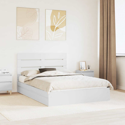 Letto con Contenitore Bianco 140 x 200 cm Legno multistrato | homemem39