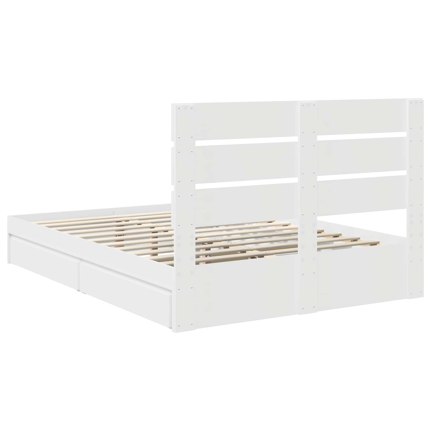 Letto con Contenitore Bianco 140 x 200 cm Legno multistrato | homemem39
