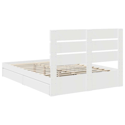 Letto con Contenitore Bianco 140 x 200 cm Legno multistrato | homemem39