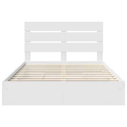 Letto con Contenitore Bianco 140 x 200 cm Legno multistrato | homemem39