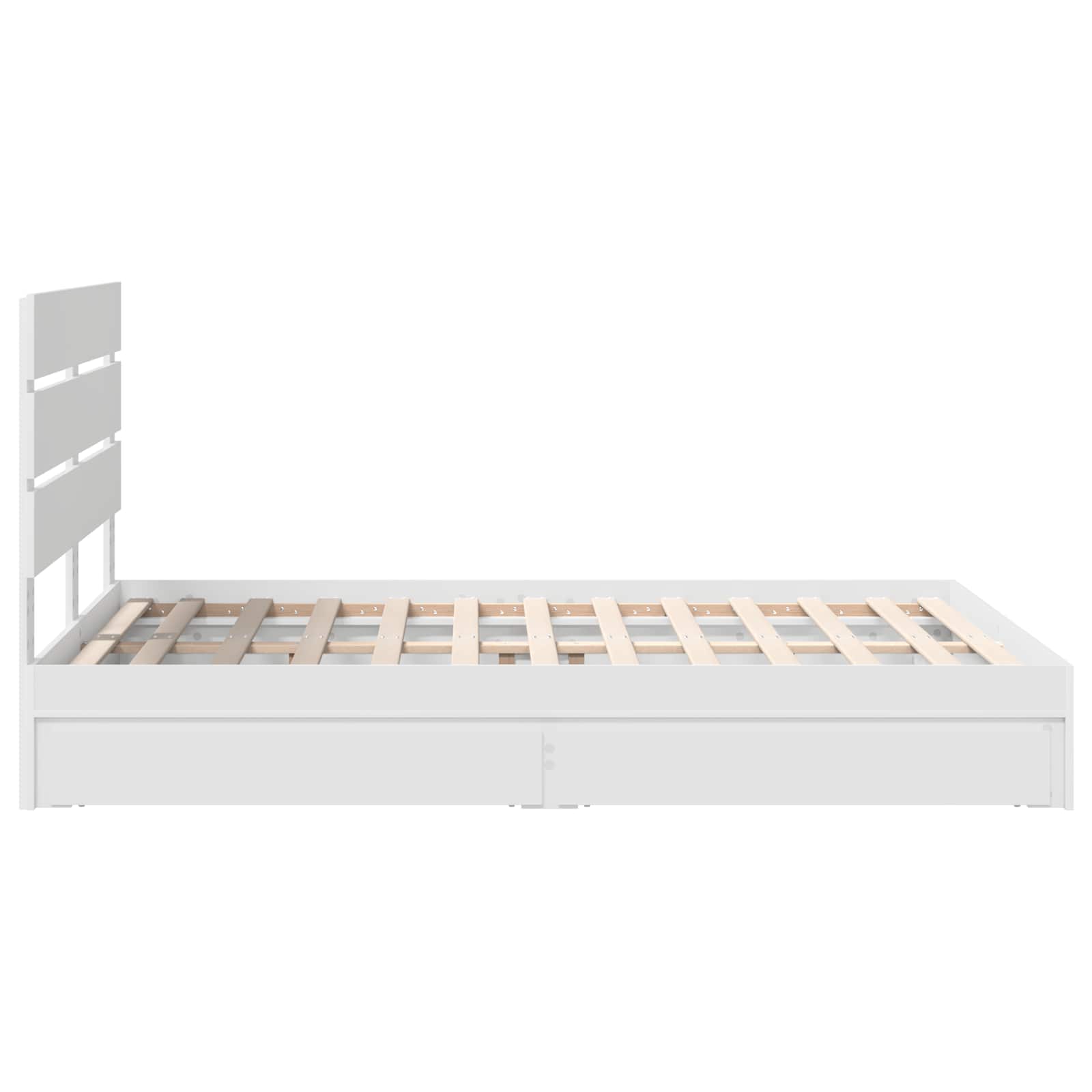 Letto con Contenitore Bianco 140 x 200 cm Legno multistrato | homemem39