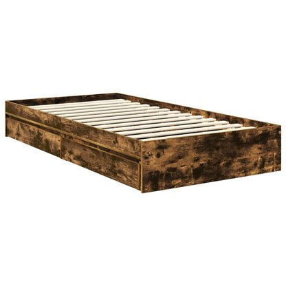 Letto con Contenitore con testiera Rovere fumé 100 x 200 cm | homemem39