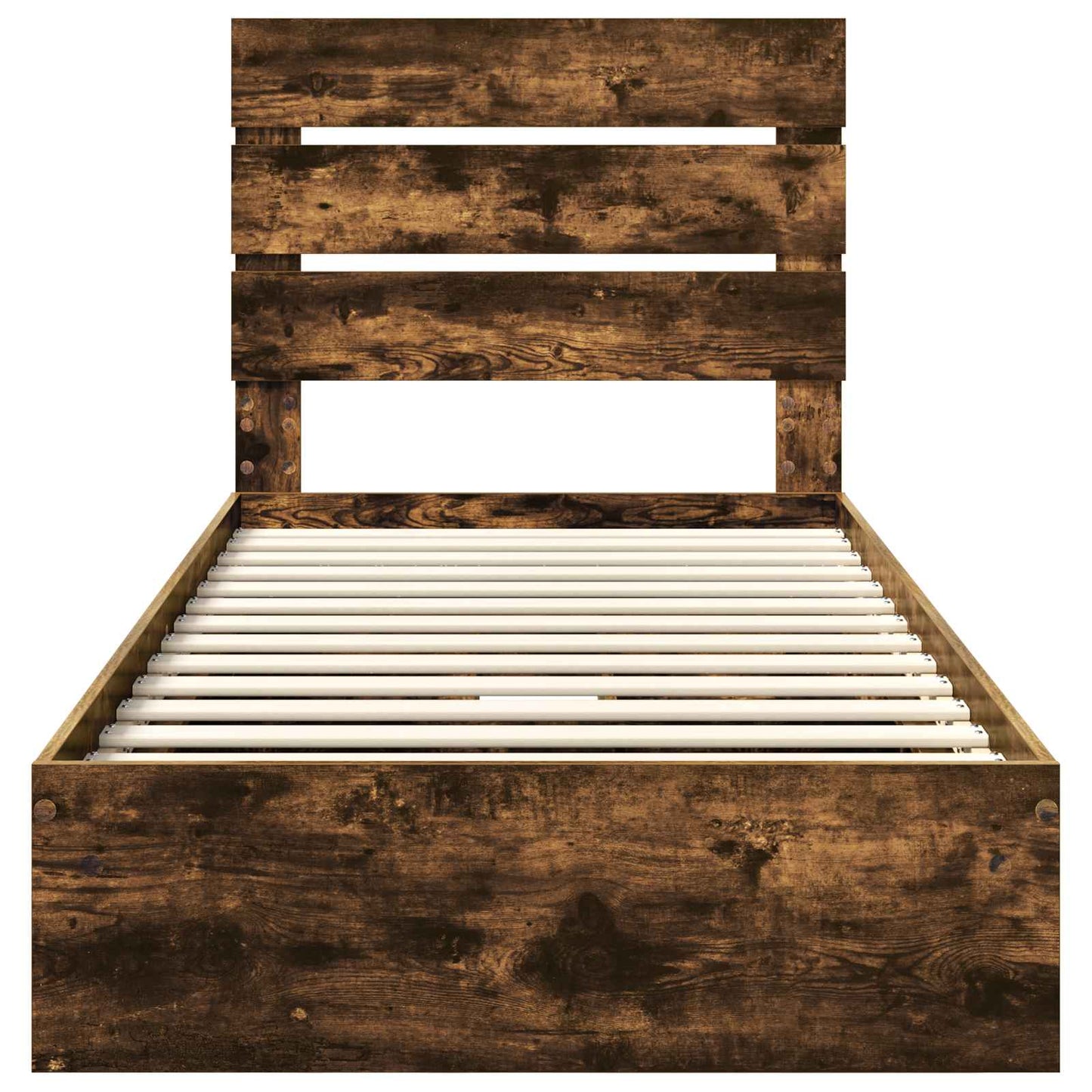 Letto con Contenitore con testiera Rovere fumé 100 x 200 cm | homemem39