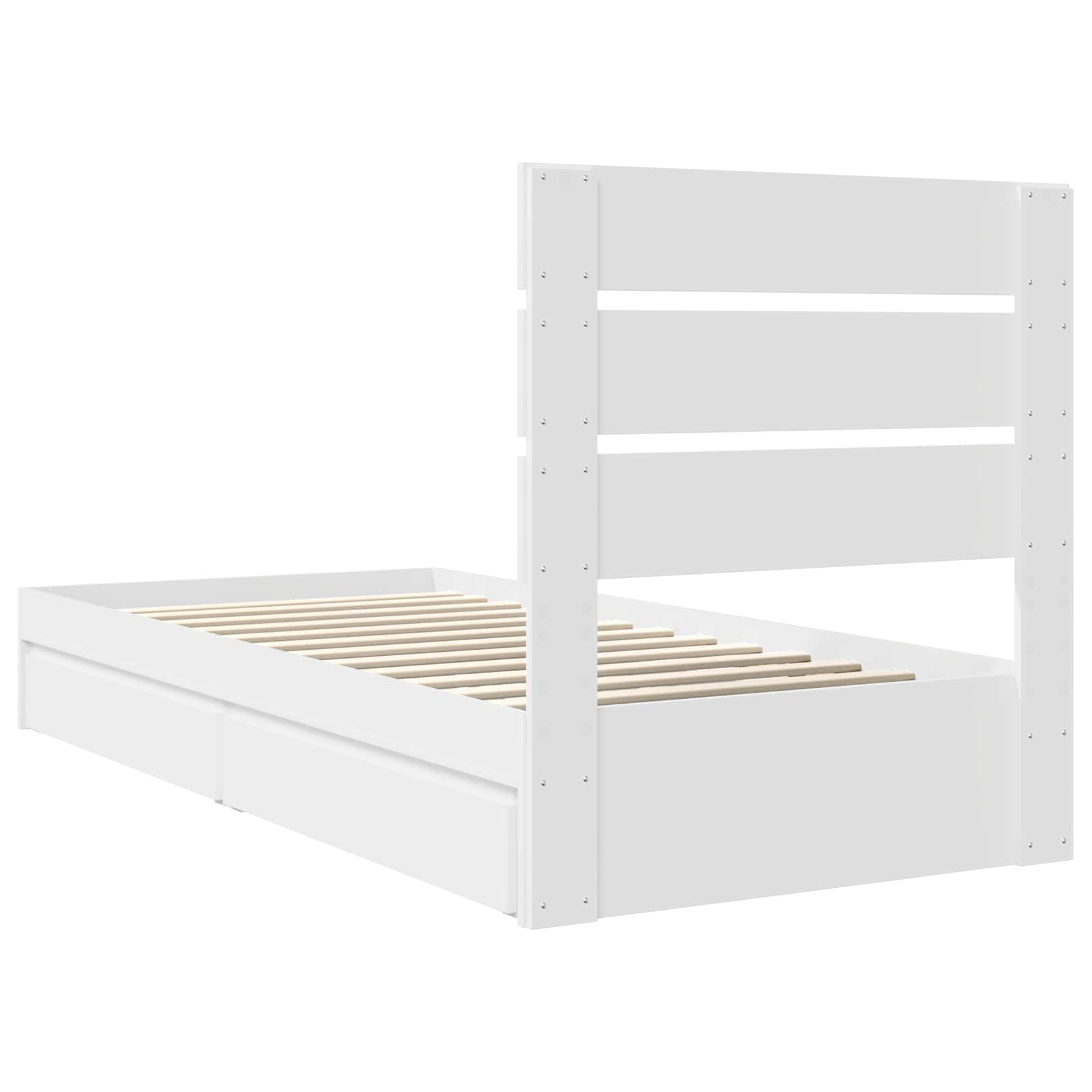 Letto con Contenitore Bianco 90 x 200 cm Legno multistrato | homemem39