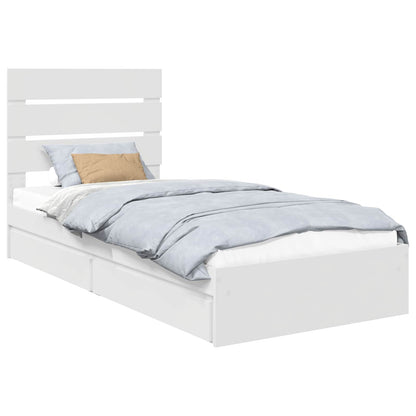 Letto con Contenitore Bianco 70 x 190 cm Legno multistrato | homemem39