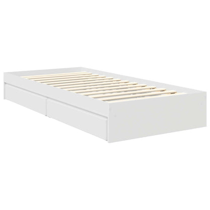 Letto con Contenitore Bianco 70 x 190 cm Legno multistrato | homemem39