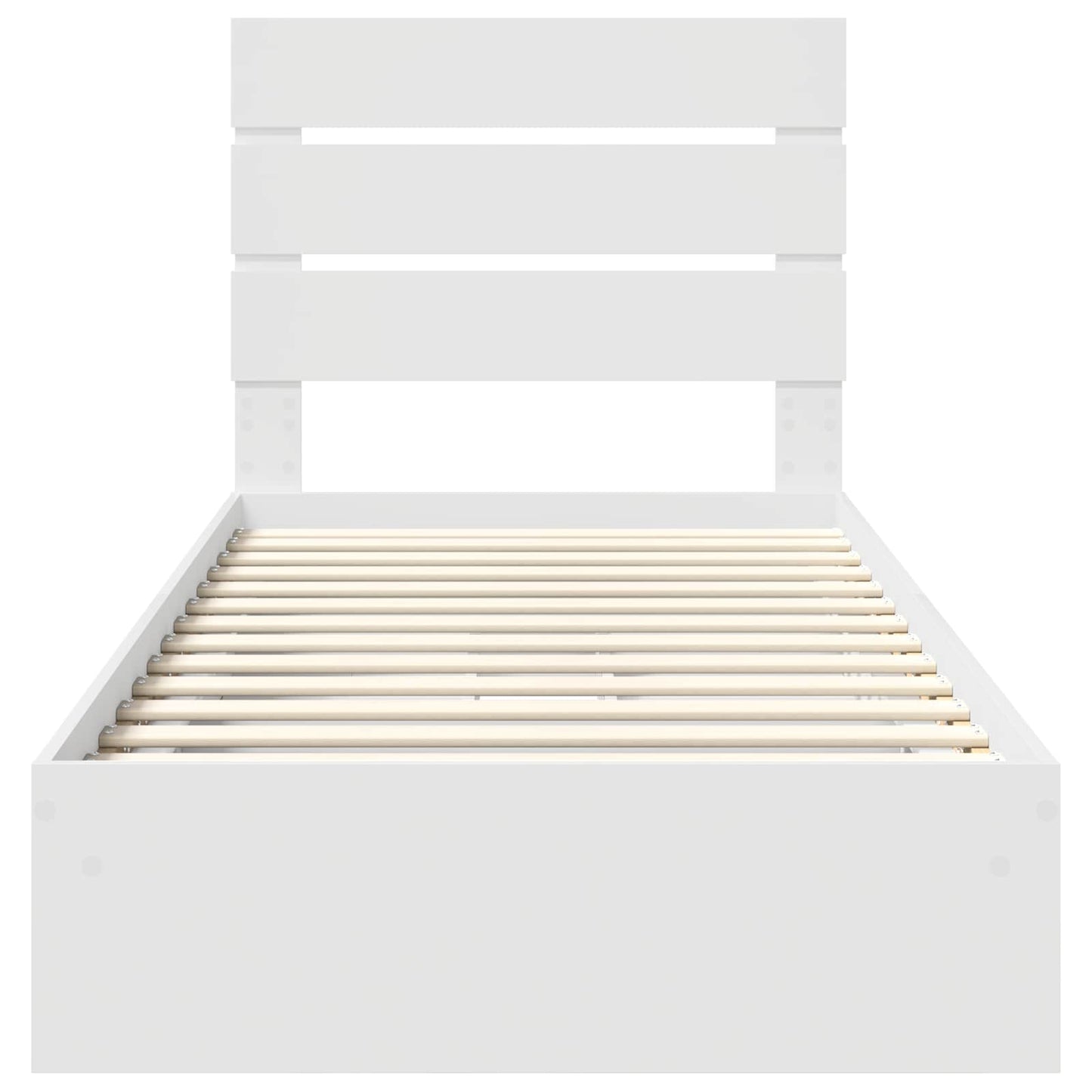 Letto con Contenitore Bianco 70 x 190 cm Legno multistrato | homemem39