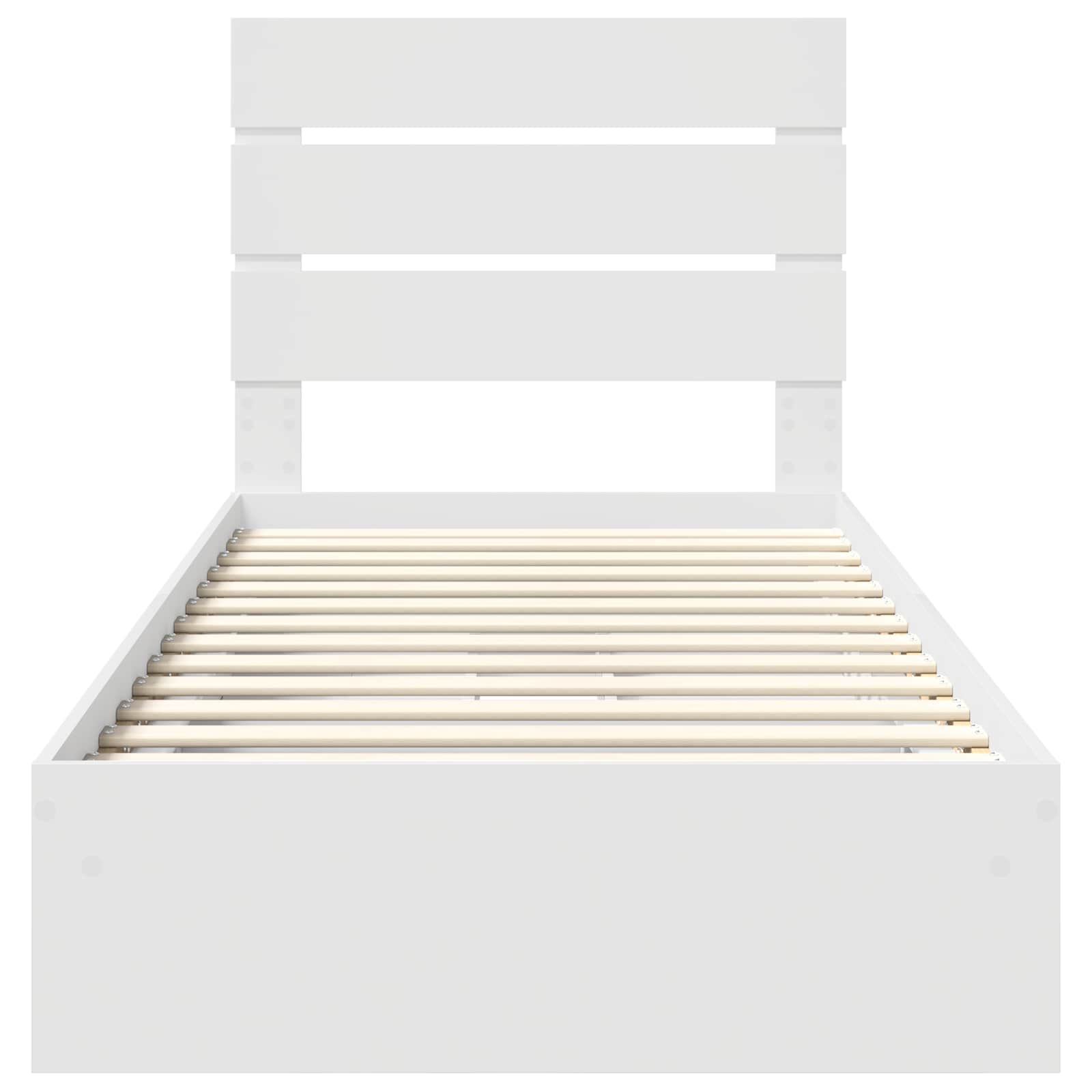 Letto con Contenitore Bianco 70 x 190 cm Legno multistrato | homemem39