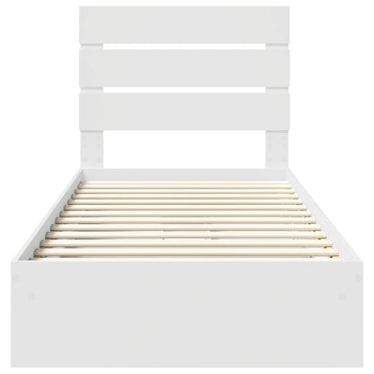 Letto con Contenitore Bianco 70 x 190 cm Legno multistrato | homemem39