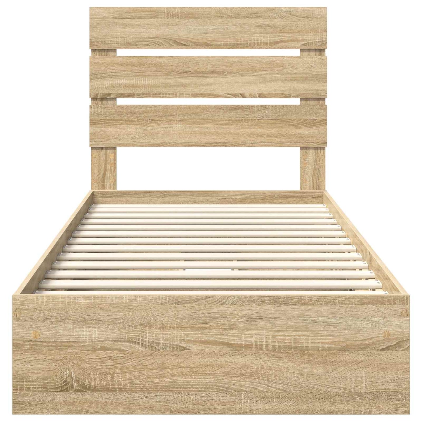 Letto con Contenitore con testiera Rovere Sonoma 70 x 190 cm | homemem39