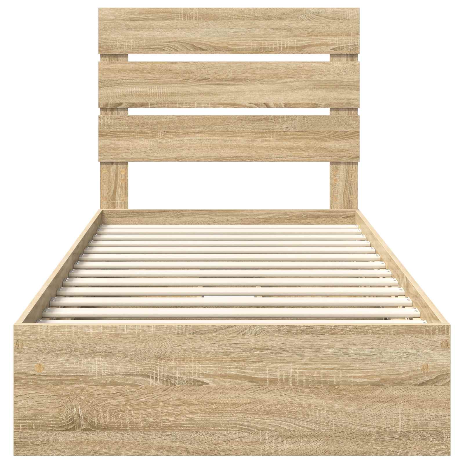 Letto con Contenitore con testiera Rovere Sonoma 70 x 190 cm | homemem39