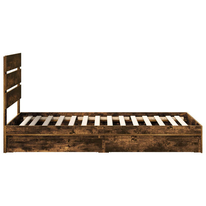 Letto con Contenitore Rovere fumé 70 x 190 cm Legno multistrato | homemem39