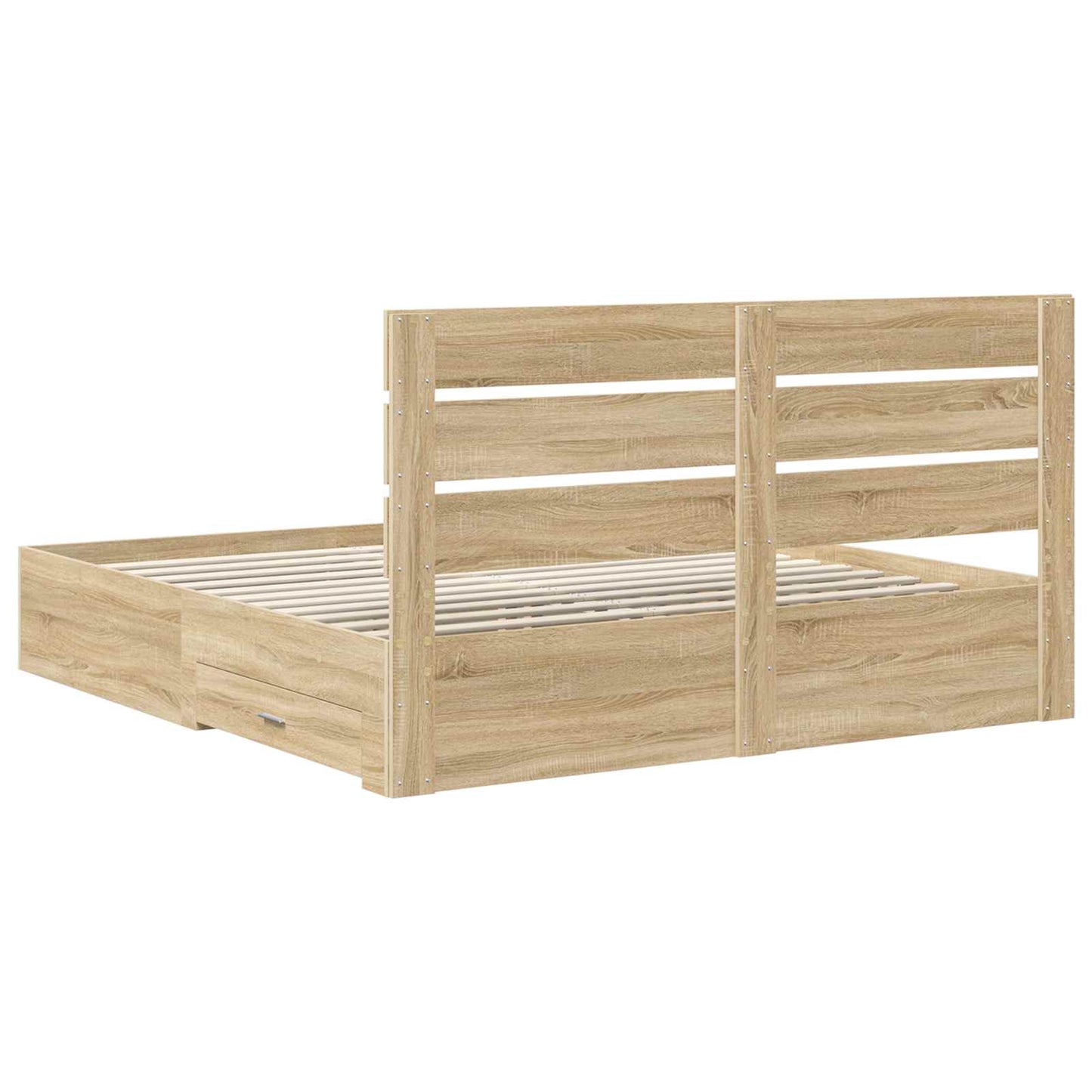 Struttura del letto con cassetto Rovere Sonoma 200 x 200 cm | homemem39