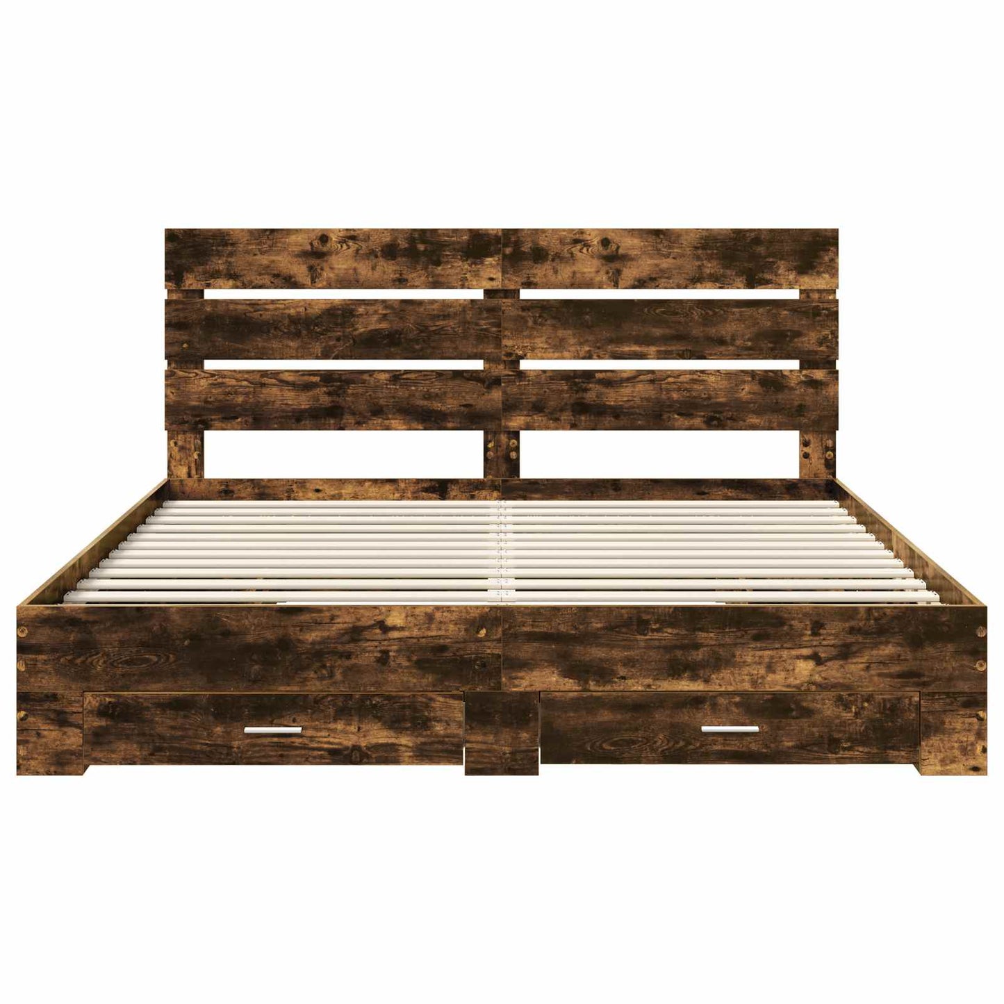 Struttura del letto Rovere fumé 200 x 200 cm Legno multistrato