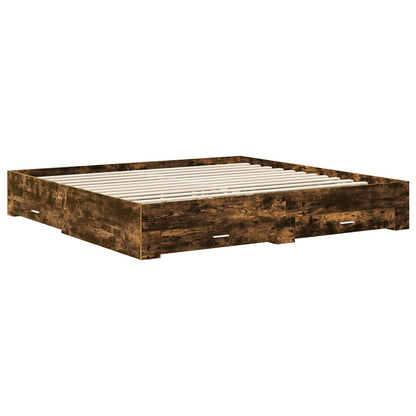 Struttura del letto con cassetto Grigio Sonoma 200 x 200 cm