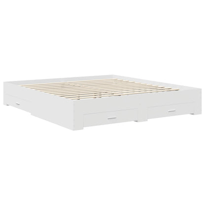 Struttura del letto Bianco 180 x 200 cm Legno multistrato | homemem39