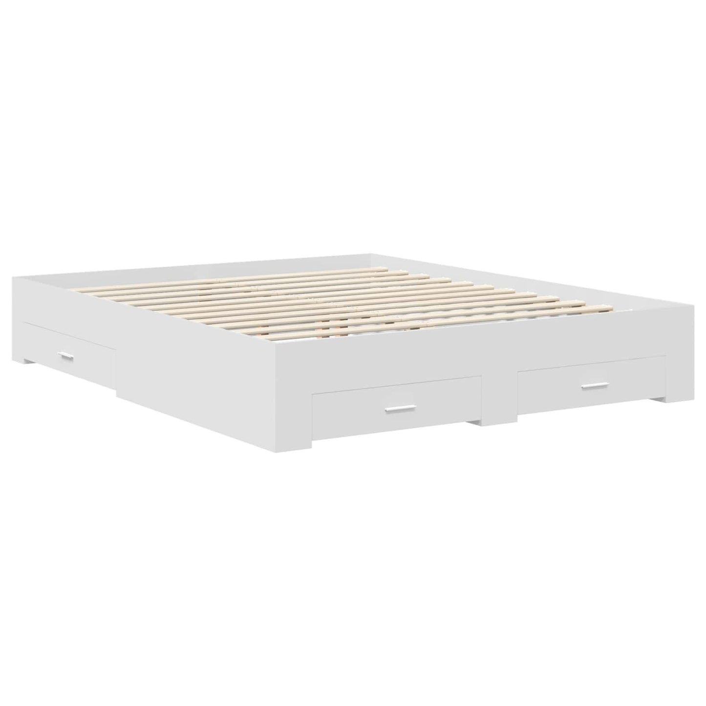 Struttura del letto Bianco 160 x 200 cm Legno multistrato