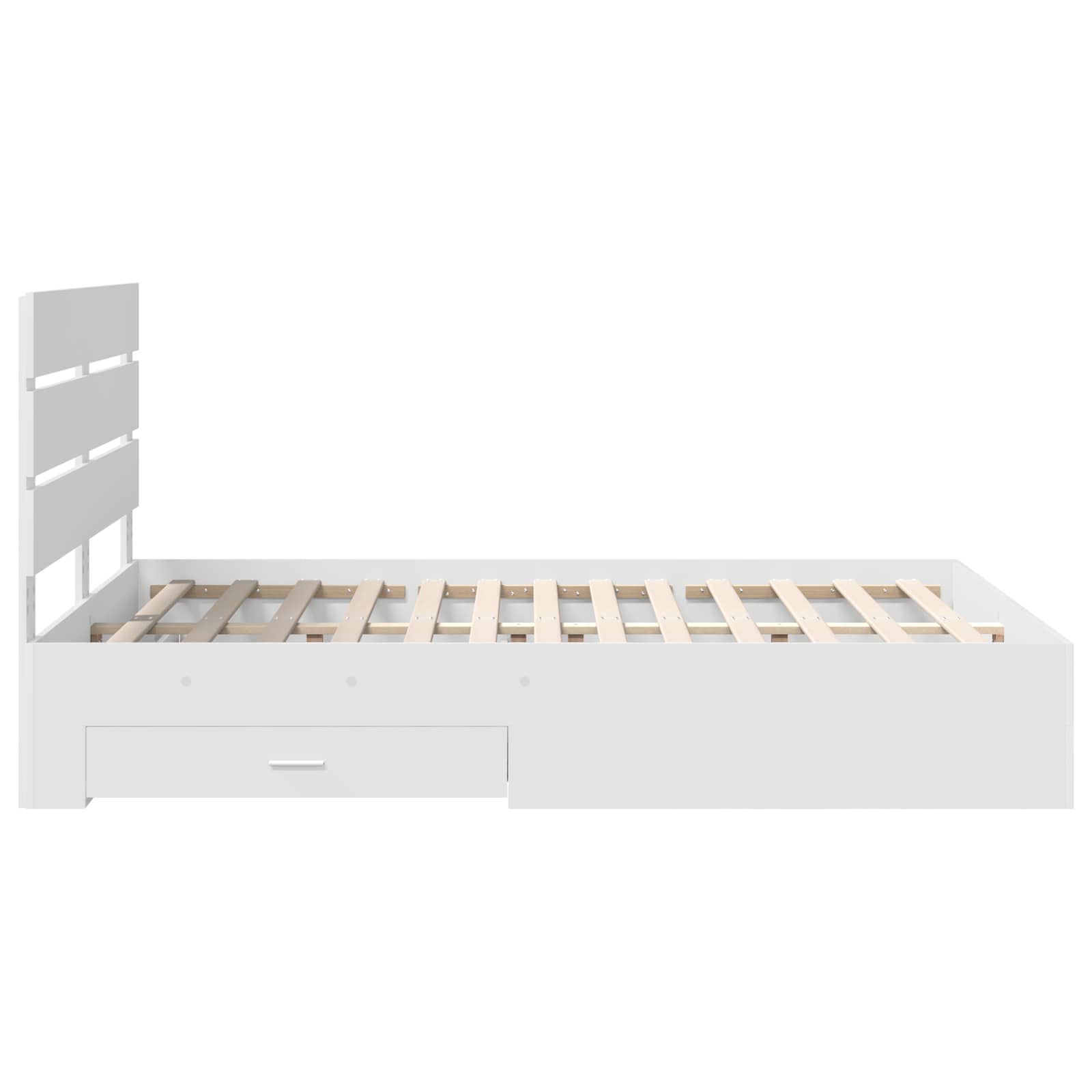 Struttura del letto Bianco 160 x 200 cm Legno multistrato | homemem39