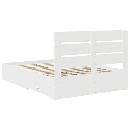 Struttura del letto Bianco 140 x 200 cm Legno multistrato | homemem39