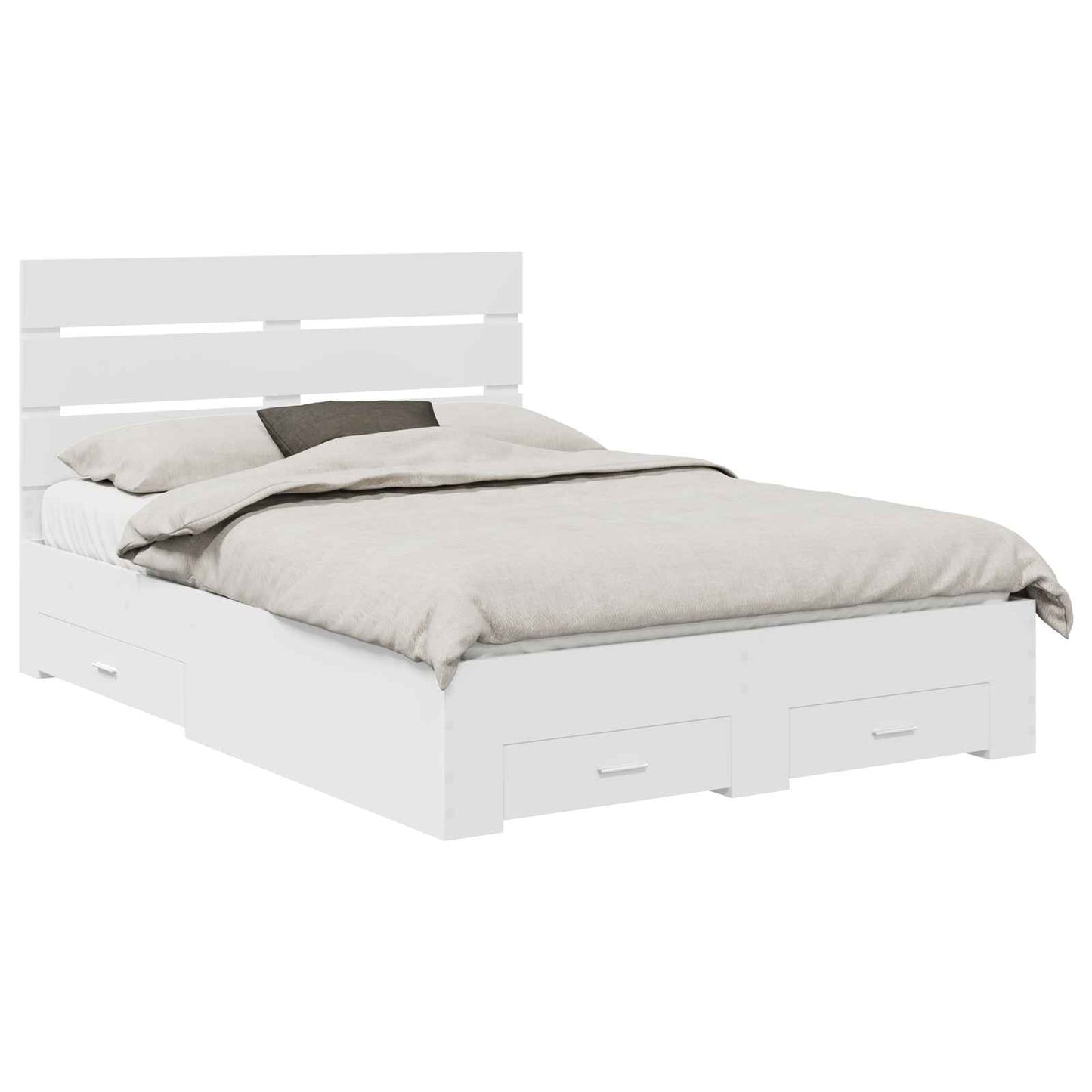 Struttura del letto Bianco 140 x 190 cm Legno multistrato