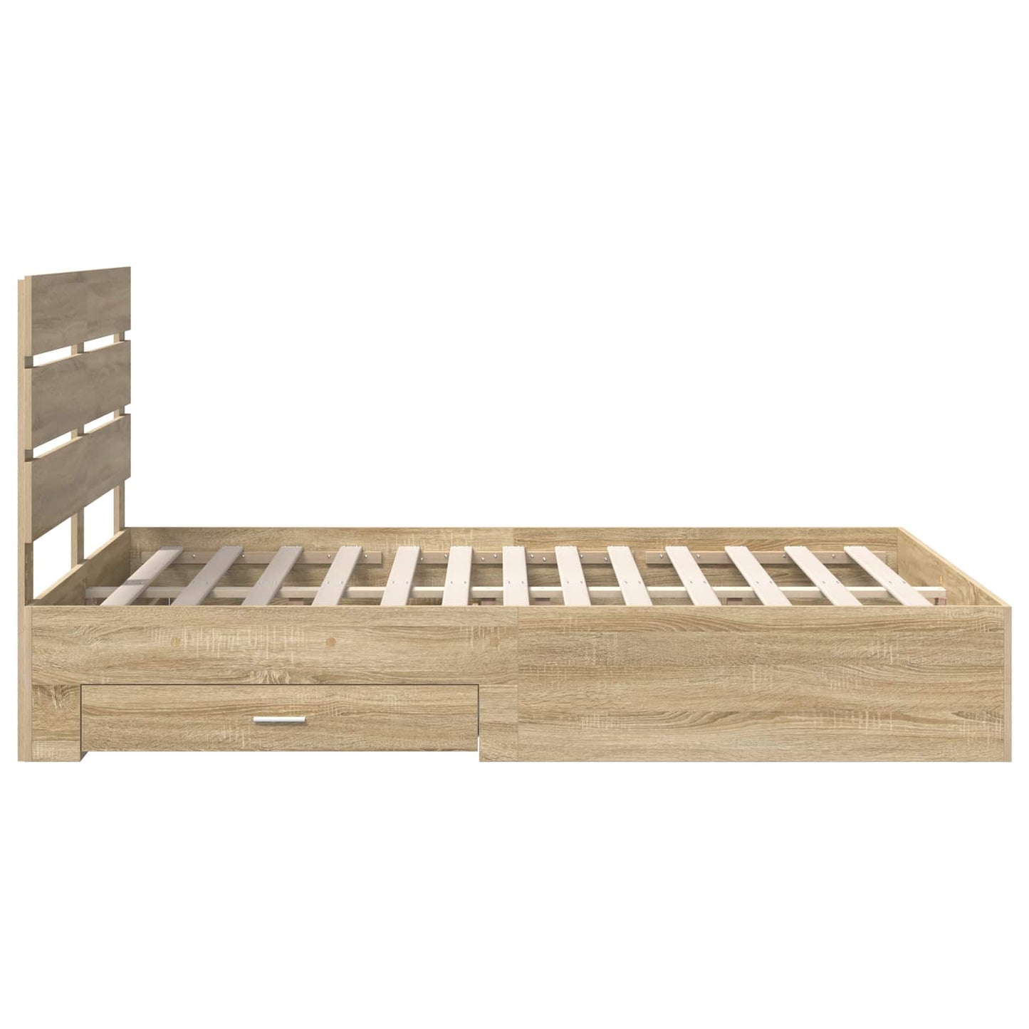 Struttura del letto con cassetto Rovere Sonoma 140 x 190 cm
