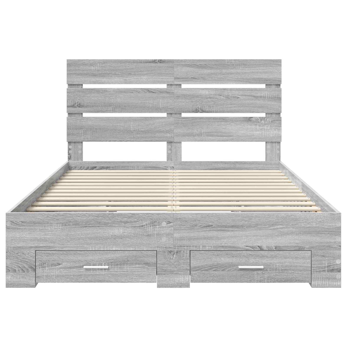 Struttura del letto con cassetto Grigio Sonoma 140 x 190 cm | homemem39