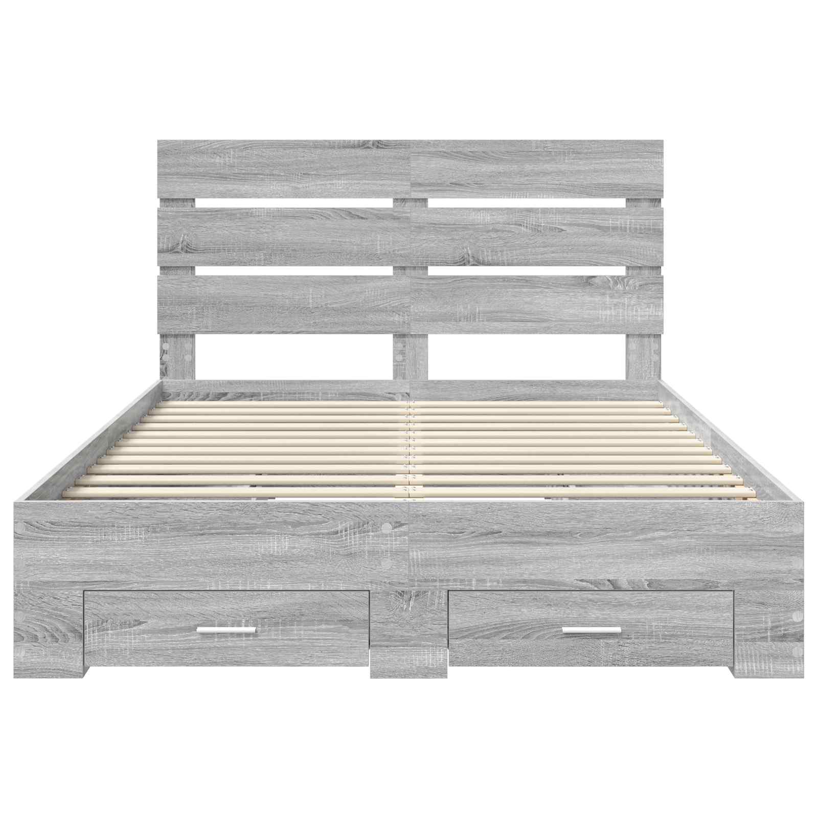 Struttura del letto con cassetto Grigio Sonoma 140 x 190 cm | homemem39