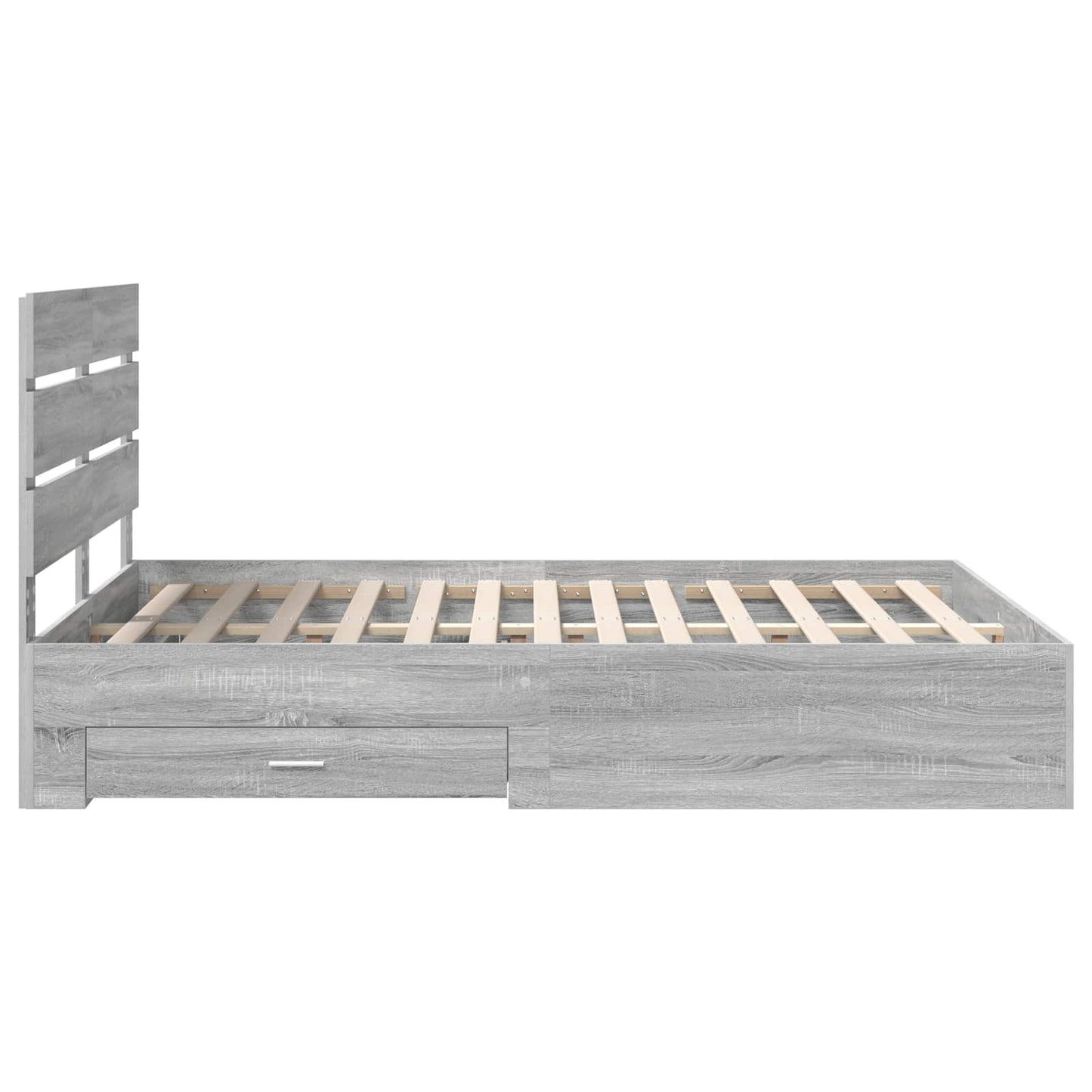 Struttura del letto con cassetto Grigio Sonoma 140 x 190 cm | homemem39