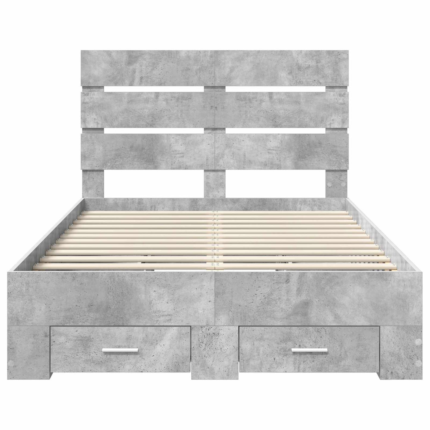 Struttura del letto con cassetto Grigio cemento 135 x 190 cm | homemem39
