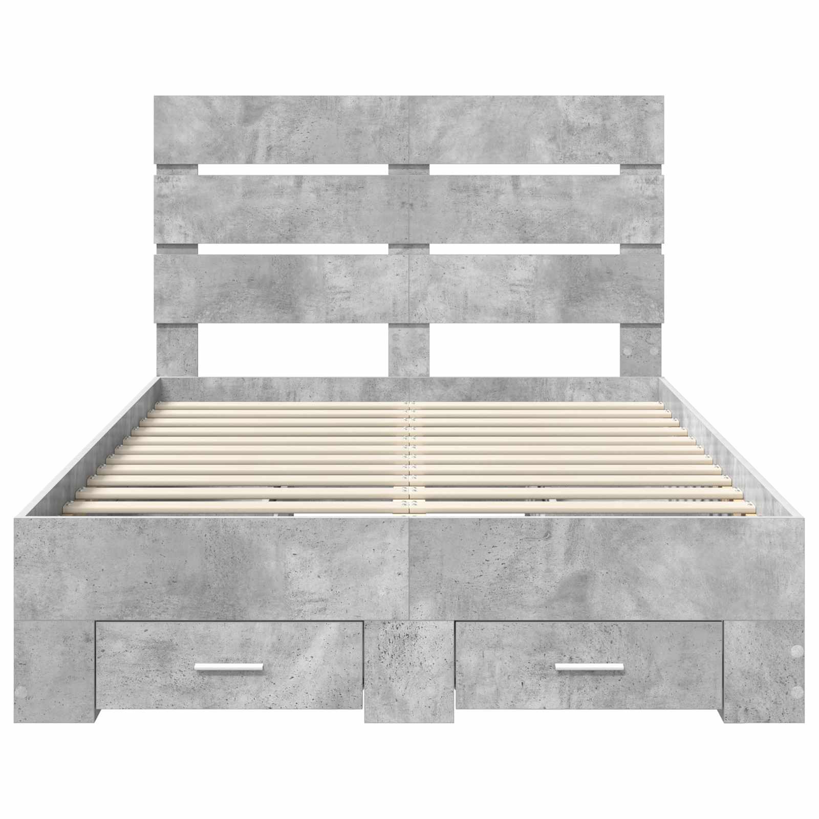 Struttura del letto con cassetto Grigio cemento 135 x 190 cm | homemem39