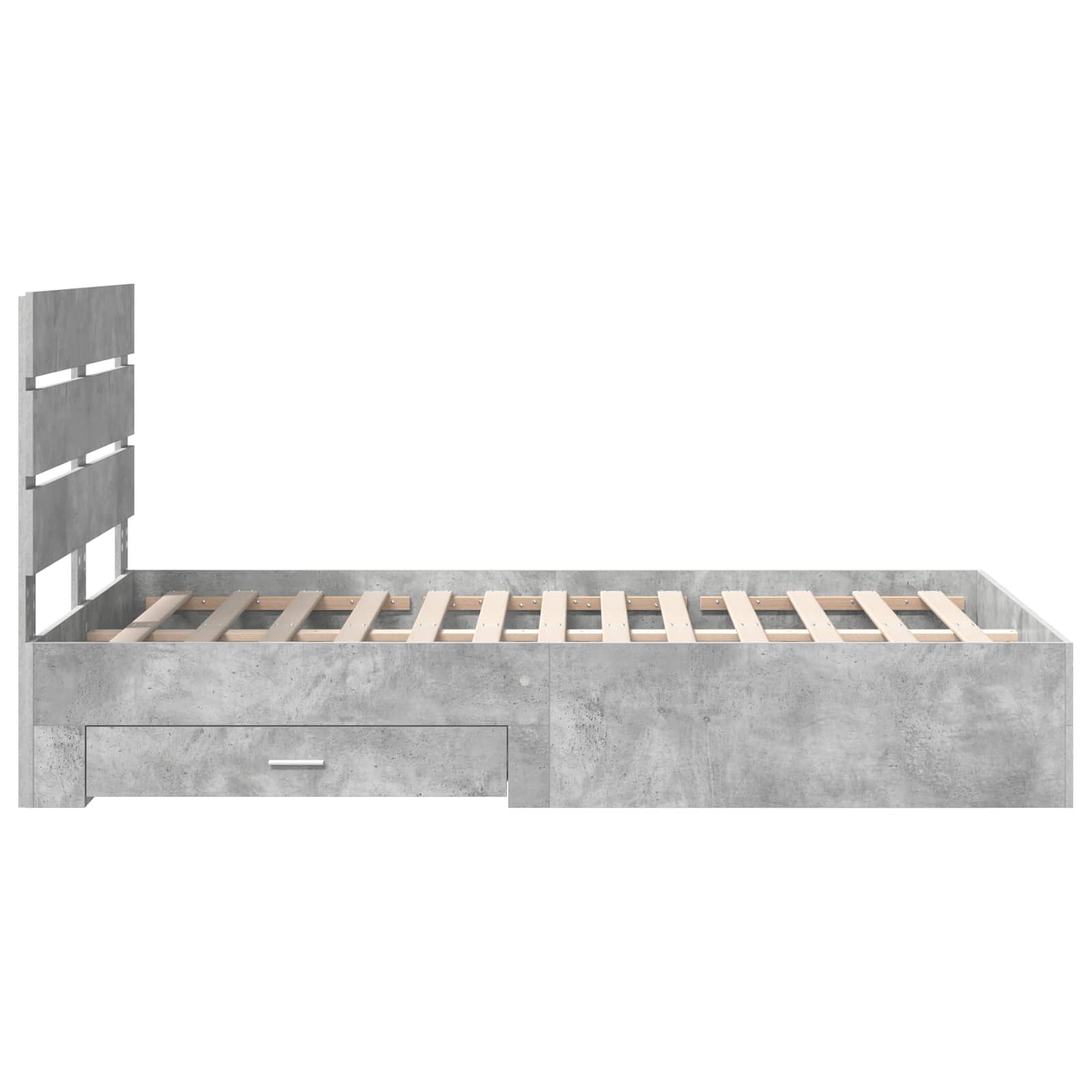 Struttura del letto con cassetto Grigio cemento 135 x 190 cm | homemem39