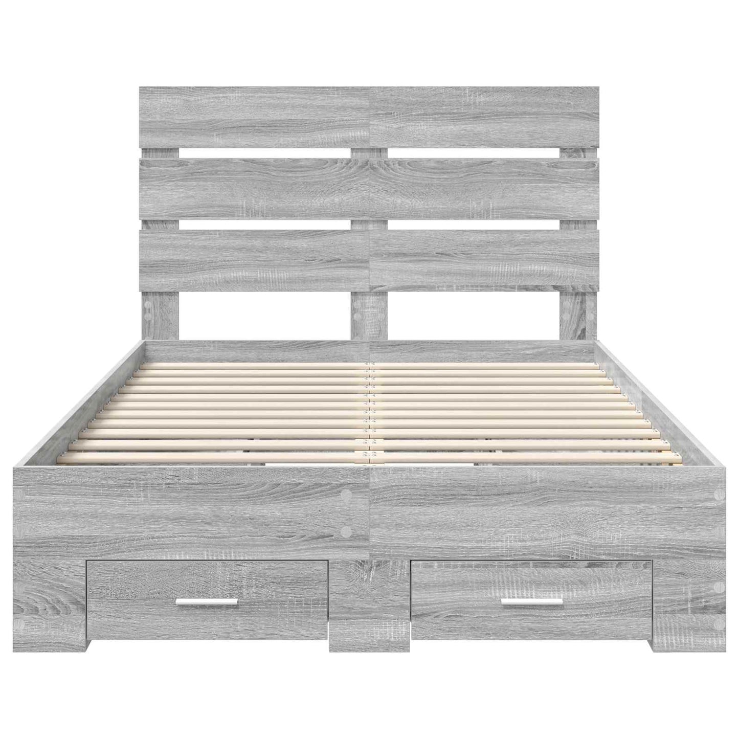 Struttura del letto con cassetto Grigio Sonoma 135 x 190 cm | homemem39