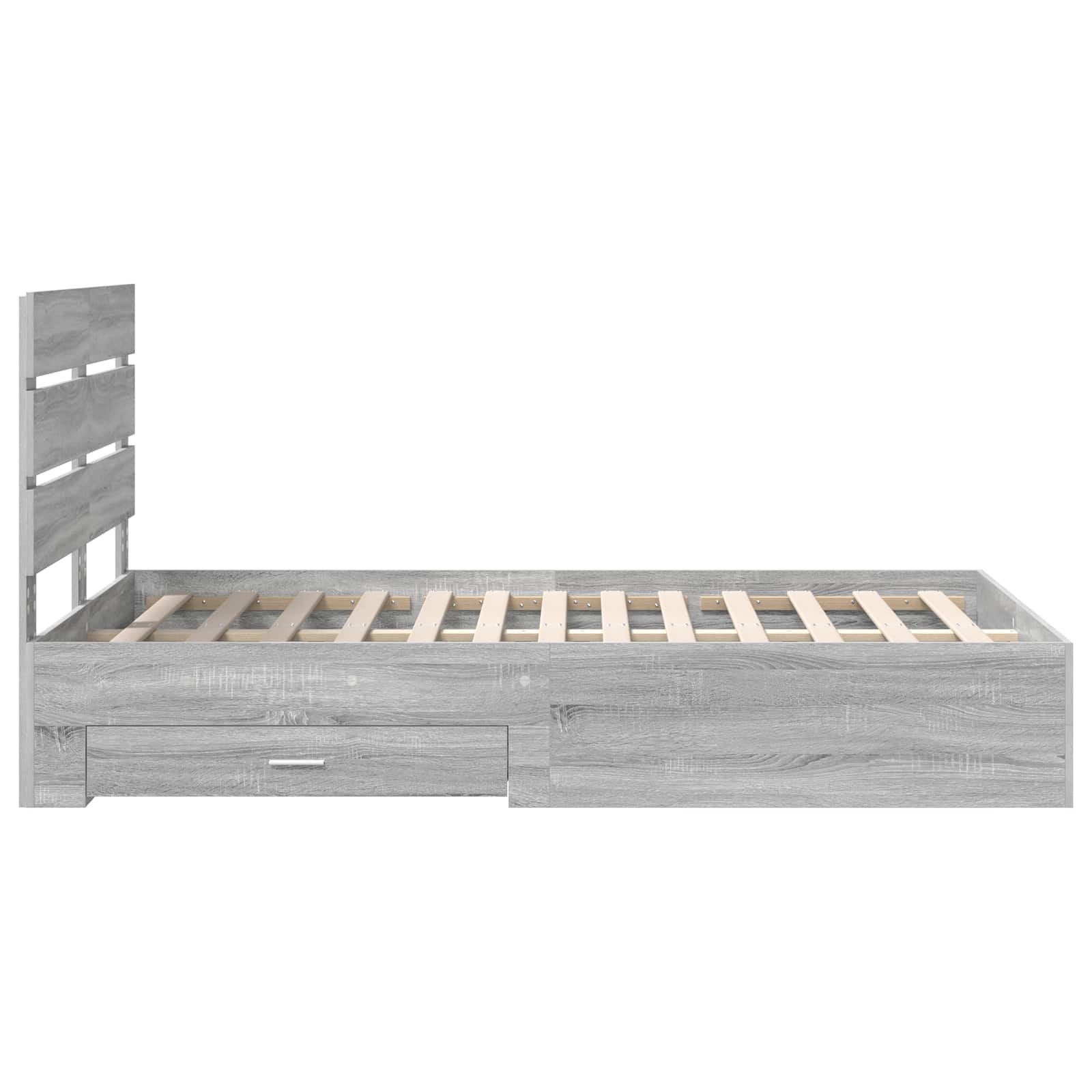 Struttura del letto con cassetto Grigio Sonoma 135 x 190 cm | homemem39