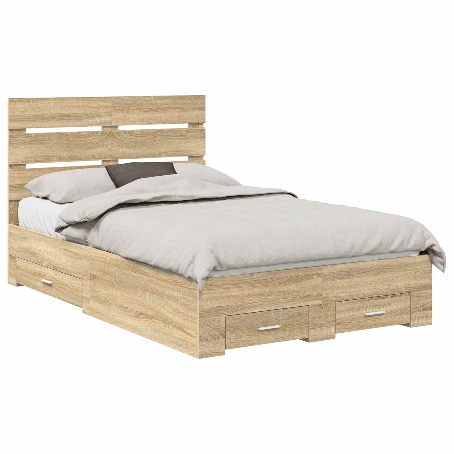 Struttura del letto con cassetto Rovere Sonoma 120 x 200 cm | homemem39