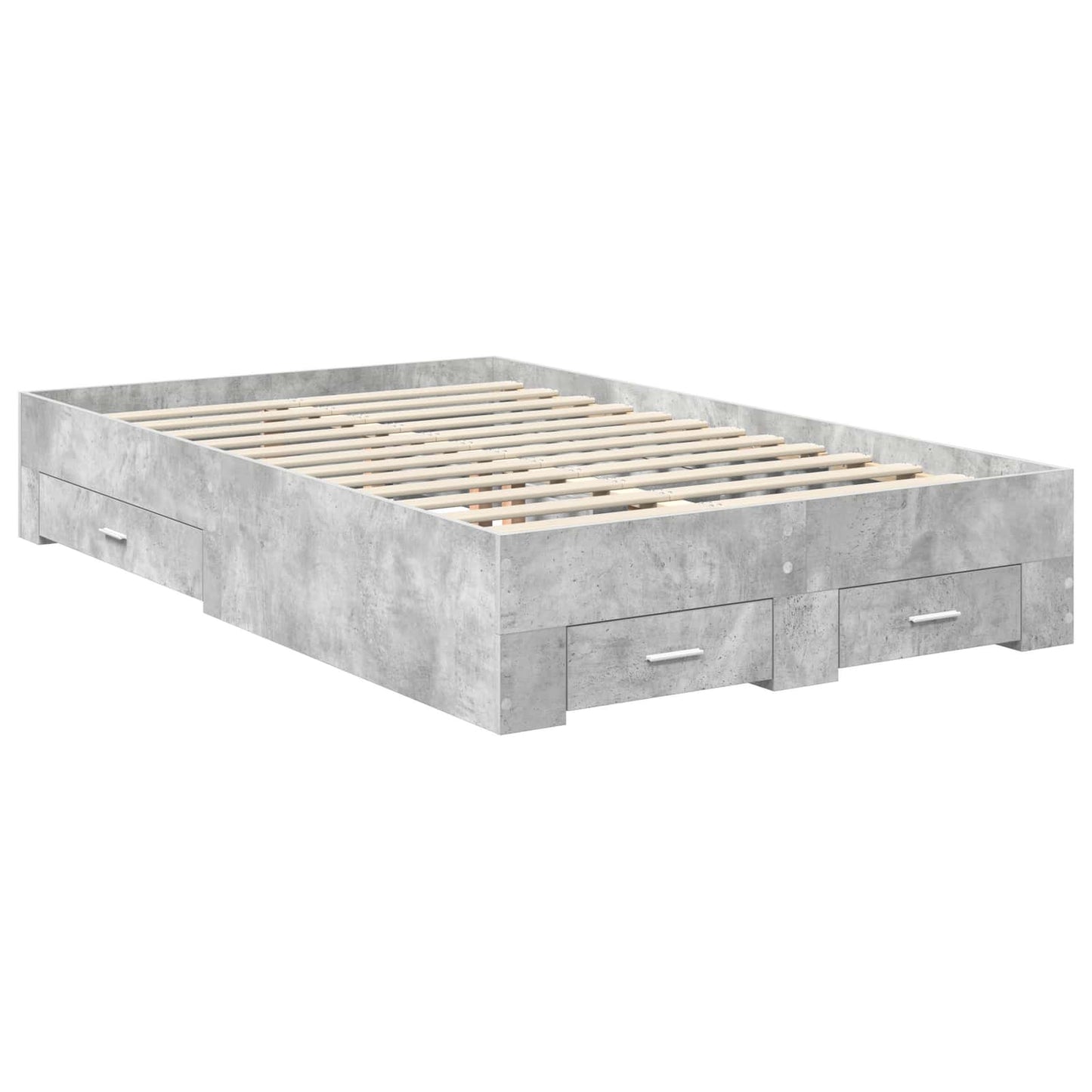 Struttura del letto con cassetto Grigio cemento 120 x 200 cm