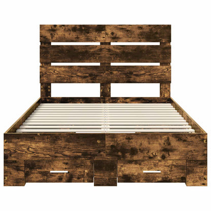 Struttura del letto Rovere fumé 120 x 200 cm Legno multistrato