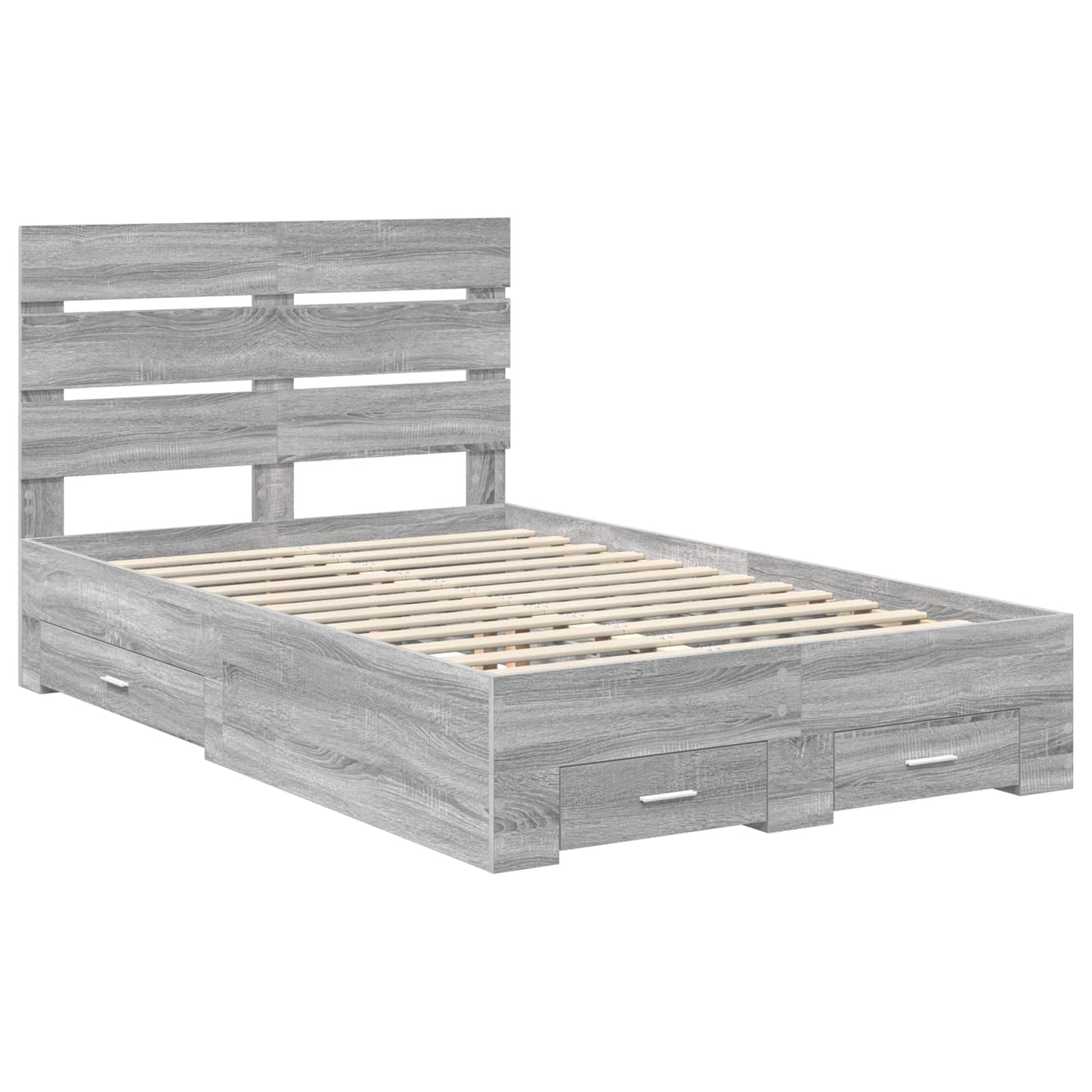 Struttura del letto con cassetto Grigio Sonoma 120 x 200 cm